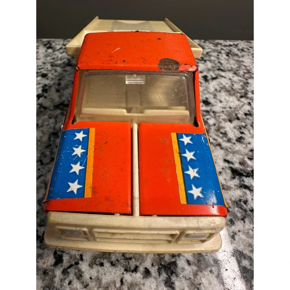 Vintage Tonka Rebel Racer‎ Toy Truck Flatbed Tow Truck Toy Orange